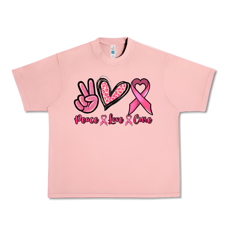Peace Love Cure Cancer Awareness Urban Heavy Tee by HowdyJamesFarm | Teevron