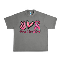 Tornado Peace love cure Cancer Awareness Urban Heavy Tee - HowdyJamesFarm