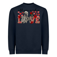 Navy skeleton all you need is love Heavyweight Sweatshirt - FaDigitalArtStudio