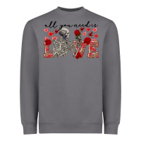 Storm skeleton all you need is love Heavyweight Sweatshirt - FaDigitalArtStudio