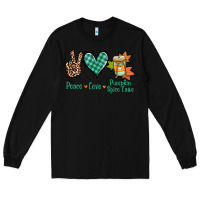 Black peace love pumpkin spice latte Long Sleeve Tee - Jasminsmagicworld