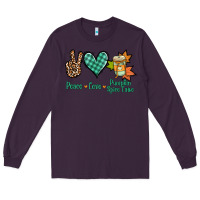 Plum peace love pumpkin spice latte Long Sleeve Tee - Jasminsmagicworld