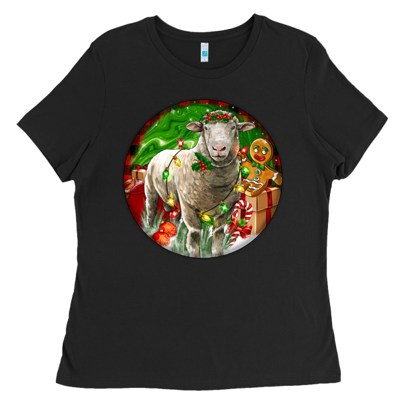 Christmas Dorset Sheep Ladies Tee by LillyAllenDesigns | Teevron