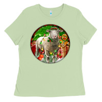Matcha christmas dorset sheep Ladies Tee - LillyAllenDesigns