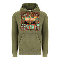 Vintage Olive Raising hell with the hippies and the cowboys Vintage Hoodie - HowdyJamesFarm