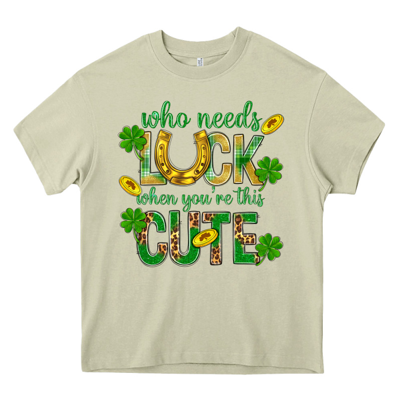 Who Needs Luck When You're This Cute St. Patricks Heavy Core Tee by BundleAndBundleShop | Teevron