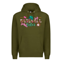 Army Green baseball sister Premium Hoodie - BundleAndBundleShop