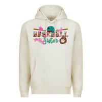 Oatmeal Heather baseball sister Premium Hoodie - BundleAndBundleShop