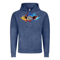 Vintage Denim se bikes bmx bicycle on fire sport blue red Vintage Hoodie - lanVoArt