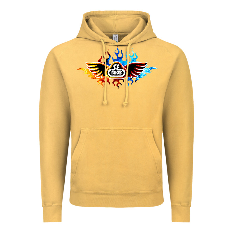 Se Bikes Bmx Bicycle On Fire Sport Blue Red Vintage Hoodie by lanVoArt | Teevron