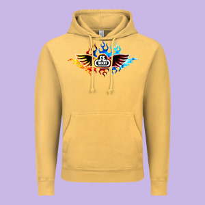 Se Bikes Bmx Bicycle On Fire Sport Blue Red Vintage Hoodie Designed By Lanvoart