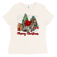 Bone Merry Christmas Gray Squirrel Ladies Tee - LillyAllenDesigns