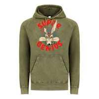 Vintage Olive coyote super genius  1 Vintage Hoodie - lanVoArt