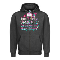 Charcoal Heather Don't Mess With Me I Get Paid To Stab People Zipper Hoodie - CowhideDigitalArt