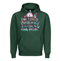 Sports Green Don't Mess With Me I Get Paid To Stab People Zipper Hoodie - CowhideDigitalArt