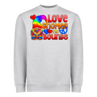 Heather Grey Love Gnomes No Bounds Heavyweight Sweatshirt - BundleAndBundleShop
