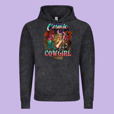 Cosmic Cowgirl Vintage Hoodie Designed By Howdyjamesfarm