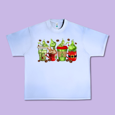 Grinch Coffee Cups Urban Heavy Tee Designed By Texasbilliewilder