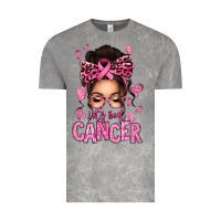 Cloud Rock lets beat cancer afro messy bun Vintage Tee - texasbilliewilder