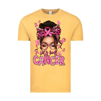 Vintage Mustard lets beat cancer afro messy bun Vintage Tee - texasbilliewilder