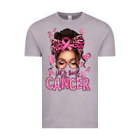 Vintage Zinc lets beat cancer afro messy bun Vintage Tee - texasbilliewilder