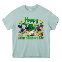 Arona Happy Saint Patrick'S Day With Clover Heavy Core Tee - BundleAndBundleShop