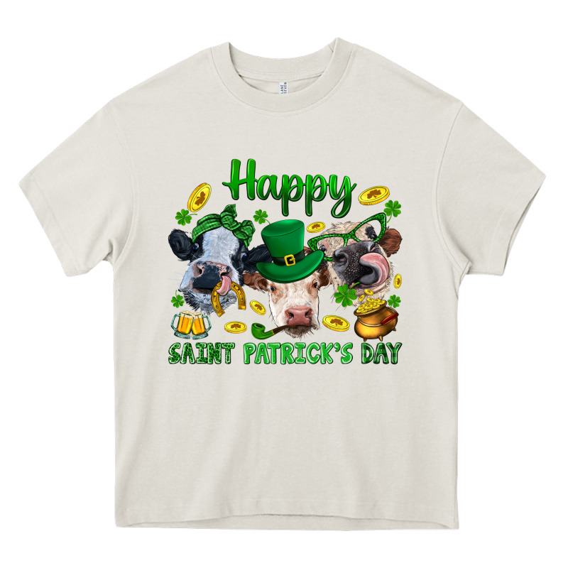 Happy Saint Patrick's Day With Clover Heavy Core Tee by BundleAndBundleShop | Teevron