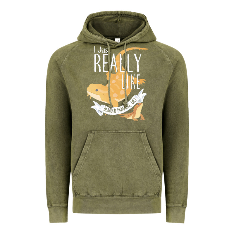 Bearded Dragons I Just Really Like Bearded Dragons Vintage Hoodie by lanVoArt | Teevron
