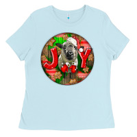 Baby Blue christmas hampshire sheep Ladies Tee - LillyAllenDesigns