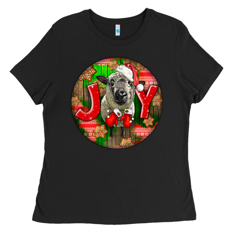Christmas Hampshire Sheep Ladies Tee by LillyAllenDesigns | Teevron