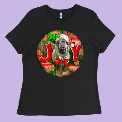 Christmas Hampshire Sheep Ladies Tee Designed By Lillyallendesigns