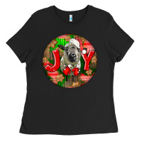 Black christmas hampshire sheep Ladies Tee - LillyAllenDesigns