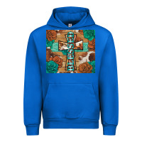 Cobalt blessed cross Urban Hoodie - BarkalooDesign