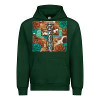 Forest Green blessed cross Urban Hoodie - BarkalooDesign