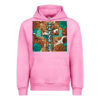Fuchsia Pink blessed cross Urban Hoodie - BarkalooDesign