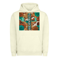 Pigment Pistachio blessed cross Urban Hoodie - BarkalooDesign