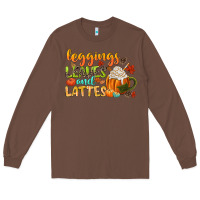 Chestnut leaves and lattes Long Sleeve Tee - CowGirlArtShop
