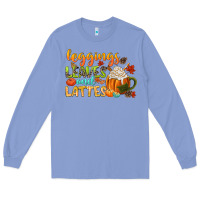 Colony Blue leaves and lattes Long Sleeve Tee - CowGirlArtShop