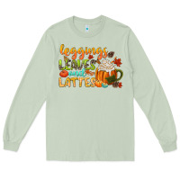 Matcha leaves and lattes Long Sleeve Tee - CowGirlArtShop