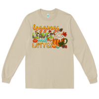 Mushroom leaves and lattes Long Sleeve Tee - CowGirlArtShop
