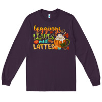 Plum leaves and lattes Long Sleeve Tee - CowGirlArtShop