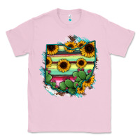 Bubblegum Pink Ohio Map Sunflower Cactus Serape Classic Tee - RanaPortraitStore