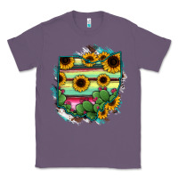 Lavender Ohio Map Sunflower Cactus Serape Classic Tee - RanaPortraitStore