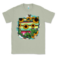 Matcha Ohio Map Sunflower Cactus Serape Classic Tee - RanaPortraitStore