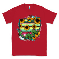Red Ohio Map Sunflower Cactus Serape Classic Tee - RanaPortraitStore