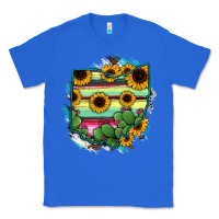 True Royal Ohio Map Sunflower Cactus Serape Classic Tee - RanaPortraitStore