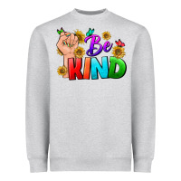 Heather Grey Be Kind LGBTQ+ Heavyweight Sweatshirt - BundleAndBundleShop