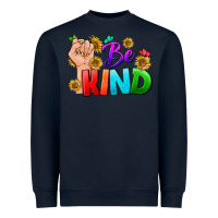 Navy Be Kind LGBTQ+ Heavyweight Sweatshirt - BundleAndBundleShop