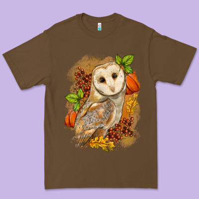Fall Owl Premium Tee Designed By Lillyallendesigns