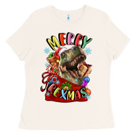 Bone t rex merry rexmas Ladies Tee - LillyAllenDesigns